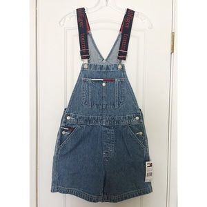 90’s Tommy Hilfiger “Tommy Girl” Overall Shorts
